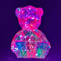 Starlightz LED USB Kids Light 31cm Teddy, Interactive Neon Night Light Gibson Gifts 20977