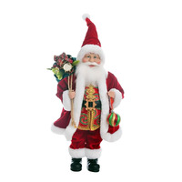 Christmas Figurine Classic Santa Claus Decoration Small 45cm Gibson Gifts 21228