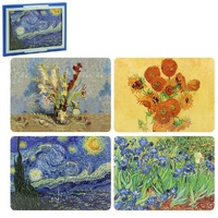 Artists Place Mats Set of 4 Vincent Van Gogh, Gibson Gifts 26446