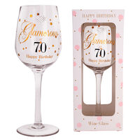 Gibson Gifts Wine Glass Mad Dots - 70th Birthday, Birthday Gift 37068