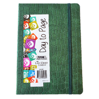 2025 Diary Croc A5 Day to Page Casebound Green Last Diary Company CA51GR