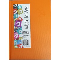 2024 Diary Everyday A5 Week to View Casebound Orange Last Diary Company EA57BO