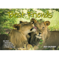 2025 Calendar Big Print Best Friends Wall Bartel BP513