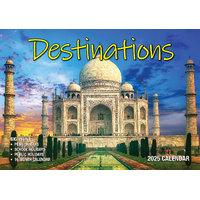 2025 Calendar Big Print Destinations Wall Bartel BP517