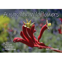 2025 Calendar Big Print Australian Wildflowers Wall Bartel BP523