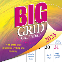 2025 Calendar Ruby Big Grid Square Wall Bartel RB511