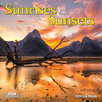 2025 Calendar Ruby Sunrises & Sunsets Square Wall Bartel RB529