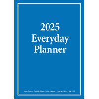 2025 Planner Everyday A4 Month to View Blue Bartel BG503