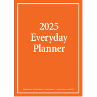 2025 Planner Everyday A4 Month to View Orange Bartel BG503