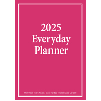 2025 Planner Everyday A4 Month to View Pink Bartel BG503