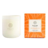 Tilley Triple Scented Soy Candle Classic White 375g Crisp Watermelon & Guava FG0731