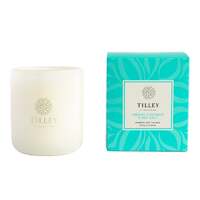 Tilley Triple Scented Soy Candle Classic White 375g Creamy Coconut & Sea Salt FG0733