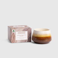 Vivante Ceramics Scented Candle 300g Soy Wax Vanilla & Caramel Pastel Pines VICANCERVAN