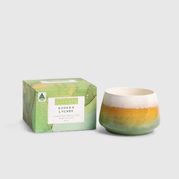 Vivante Ceramics Scented Candle 300g Soy Wax Guava & Lychee Pastel Pines VICANCERGUA