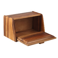 Davis & Waddell Bread Box Acacia Wood w/ Bread Board Lid Natural 39x23x22cm ISA-D3162
