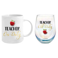 Mug & Stemless Gift Set Teacher On Duty MU002