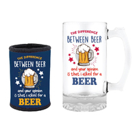 Tankard and Stubby Holder Gift Set 490mL The Difference Landmark BG1920