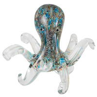 Coloured Art Glass 20cm Octopus Polpo Collectible Figurine Ornament, Whitehill CCG-POLPO