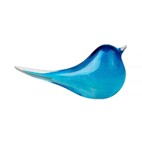 Coloured Art Glass 21cm Blue Wren Collectible Figurine Ornament, Whitehill CCG_WREN