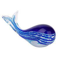 Coloured Art Glass Miniature Whale Willie Figurine Collectible CMG WILLIE