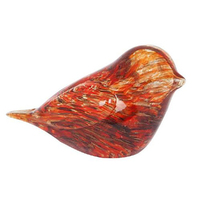 Coloured Art Glass Bird Robin Figurine Collectible Home Decor CCG ROBIN