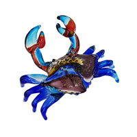 Coloured Art Glass 22cm Blue Swimmer Crab Bluey Collectible Figurine Ornament, Whitehill CCG-BLUEY