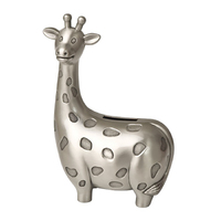 Money Bank Giraffe Pewter Finish Nursery Decor The Russell Collection HI BGFP