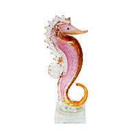 Coloured Art Glass 27cm Seahorse Morse Collectible Figurine Ornament, Whitehill CCG-MORSE