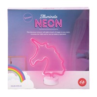 Illuminate Neon Light Unicorn 28cm Pink, isAlbi IS82041