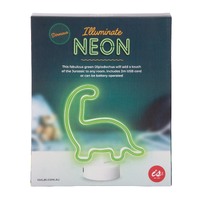 Illuminate Neon Light Dinosaur 28cm Green, isAlbi IS82042