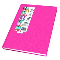 2025 Diary Everyday A4 Day to Page Casebound Hot Pink Last Diary Company EA41HP