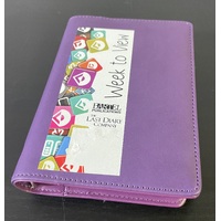 2025 Diary Nicholls A7 Slim Week to View Purple Last Diary Company SA77PU