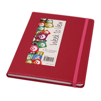 2024 Diary Becall A5 Week to View Casebound Hot Pink Last Diary Company BA57HP