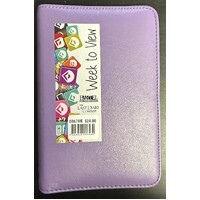 2024 Diary Nicholls B6 Slim Week to View Mauve Last Diary Company SB67ME