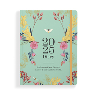 2025 Diary Affirmations Bee 148x190mm Week to View Hard Cover BEEDIARY25