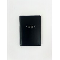 2025 Diary Fashion A7 Week to View Soft Cover Black, OzCorp DA14