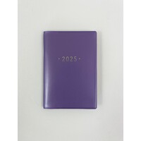 2025 Diary Fashion A7 Week to View Soft Cover Purple, OzCorp DA14