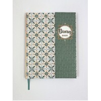 2025 Diary Fashion A5 Week to View Flip Navy Koi, OzCorp D815