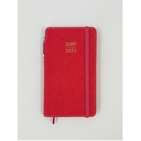 2025 Diary Contempo Slim Week to View w/ Pen Coral, Ozcorp D820