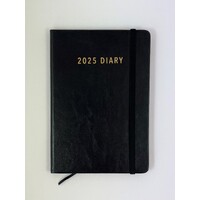 2025 Diary Contempo A5 Week to View Black, Ozcorp D824