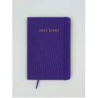 2025 Diary Contempo A5 Week to View Violet, Ozcorp D828