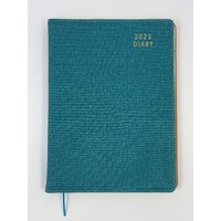 2025 Diary Contempo A4 Week to View Spiral Teal, Ozcorp D832