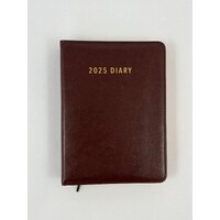 2025 Diary Contempo A5 Day to Page Spiral Chocolate, Ozcorp D840