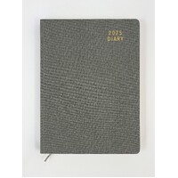 2025 Diary Contempo A4 Day to Page Grey, Ozcorp D846