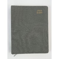 2025 Diary Contempo A4 Day to Page Spiral Grey, Ozcorp D851