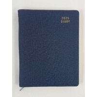 2025 Diary Contempo A4 Day to Page Spiral Blue, Ozcorp D852