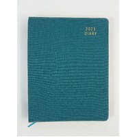 2025 Diary Contempo A4 Day to Page Spiral Teal, Ozcorp D853.
