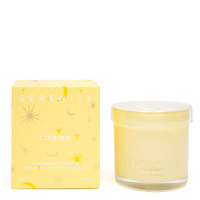 Serenity Scented Candle 300g Energise Citrine Crystal, Home Fragrance Co SCY300CI