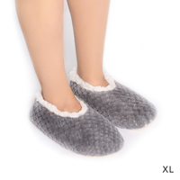 SnuggUps Slippers Women's Soft Petal Grey XLarge by Splosh, Gift For Her SPWSPG04