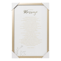 Splosh Wedding Framed Print 34x52cm Marriage Wedding Gift Home Decor WDE123